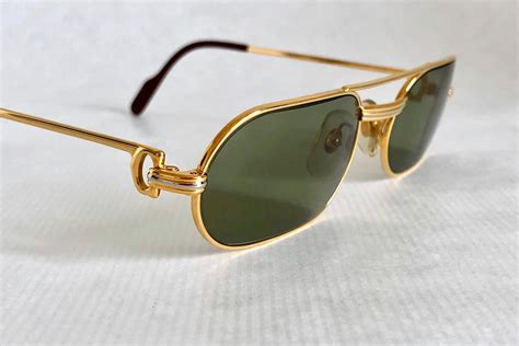 gold frame glasses cartier|cartier solid gold eyeglasses.